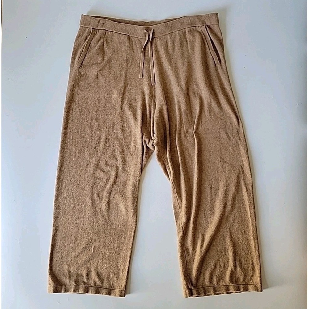 Gap CashSoft Wide Leg Knit Drawstring Sweater Pants XXLTan High Rise Casual Cozy